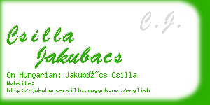 csilla jakubacs business card